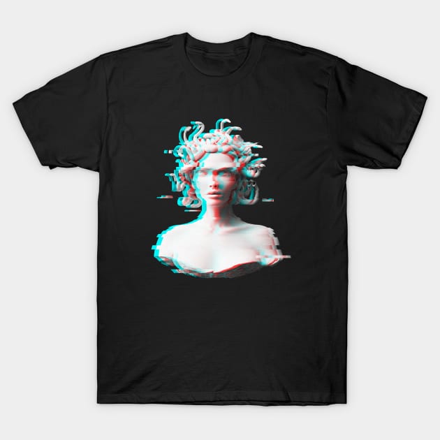 Medusa glitch design! T-Shirt by Mia desiign